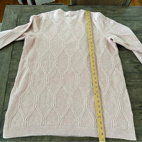 NWT J Jill Womens 1X Mink Pink Cable Crewneck Sweater Pullover Spring Soft New - Picture 8 of 10